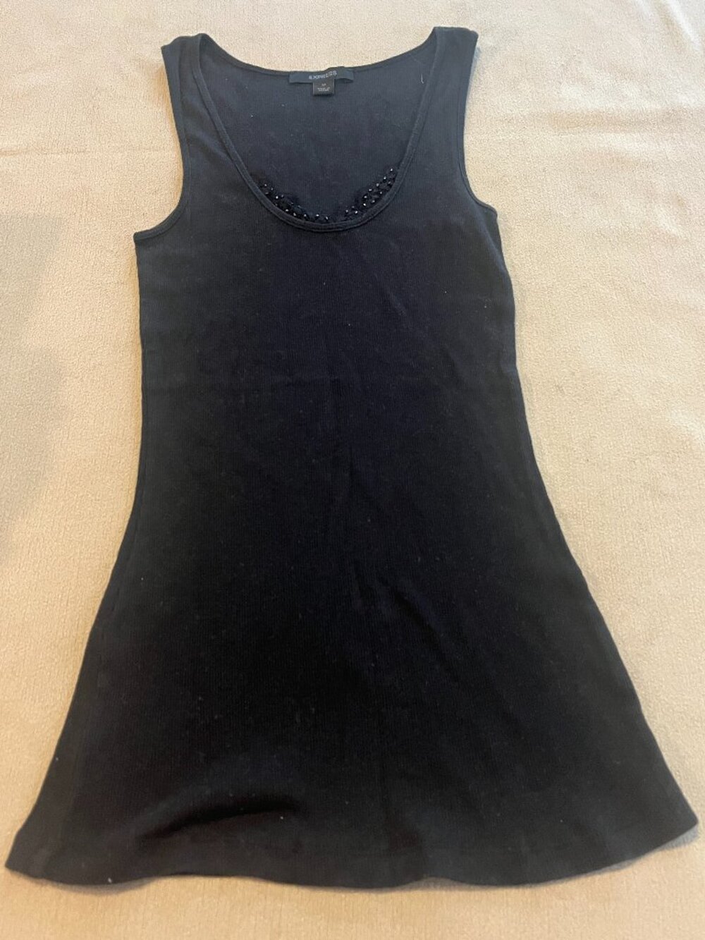 Express Women's Black  Neckline Tank Top Size M